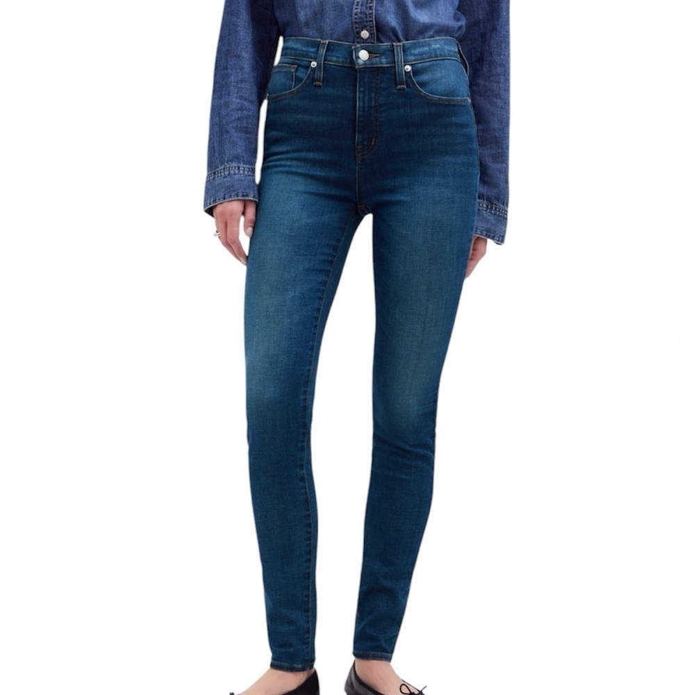 Madewell 10” high rise skinny jeans Bensley wash size 26